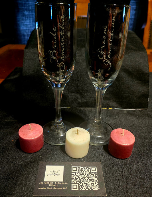 Personalized Champagne Glass Set – Custom Engraved (Set of 2)