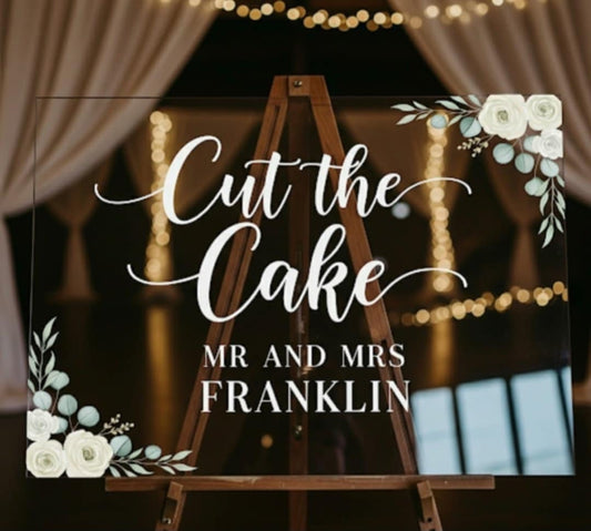 Personalized Acrylic Wedding Sign