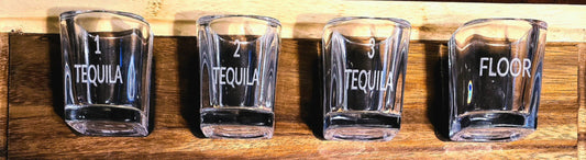 Four shot glasses